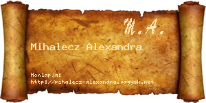 Mihalecz Alexandra névjegykártya